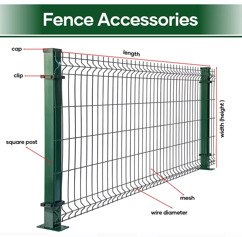 3D Welded Wire Mesh Fence Panel PVC Coated, High Strength, Ideal for Garden, Perimeter, and Commercial Use