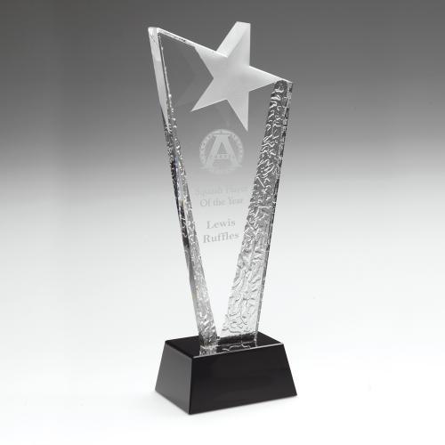 Glass Trophy - Dimension (L*w*h): Approx. 8x3x18 Cm  Centimeter (Cm)