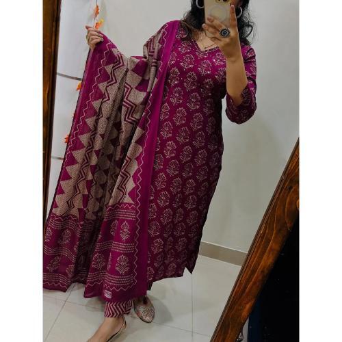 Beautiful cotton block print 3 piece set