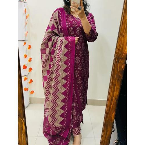 Beautiful cotton block print 3 piece set