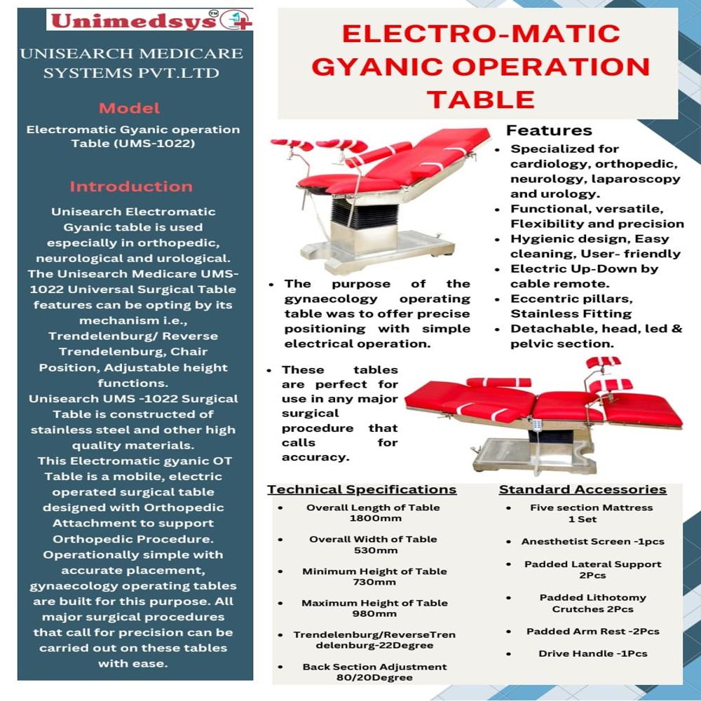 Electric Gynic OT Table