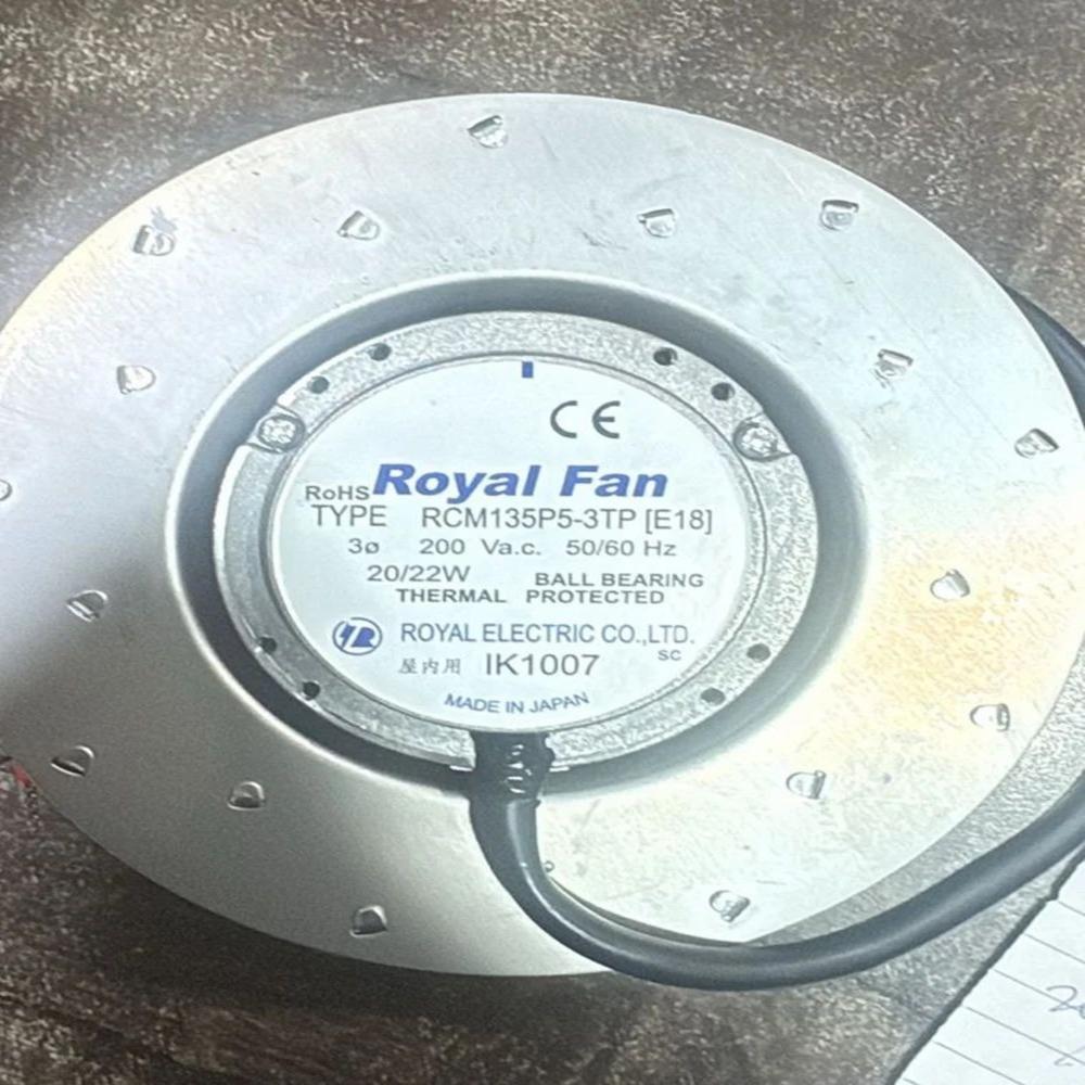 ROYAL FAN RCM135P5-3TP 200V AC 20/22W 17251mm Ball Bearing Industrial Axial Cooling Fan (METAL)