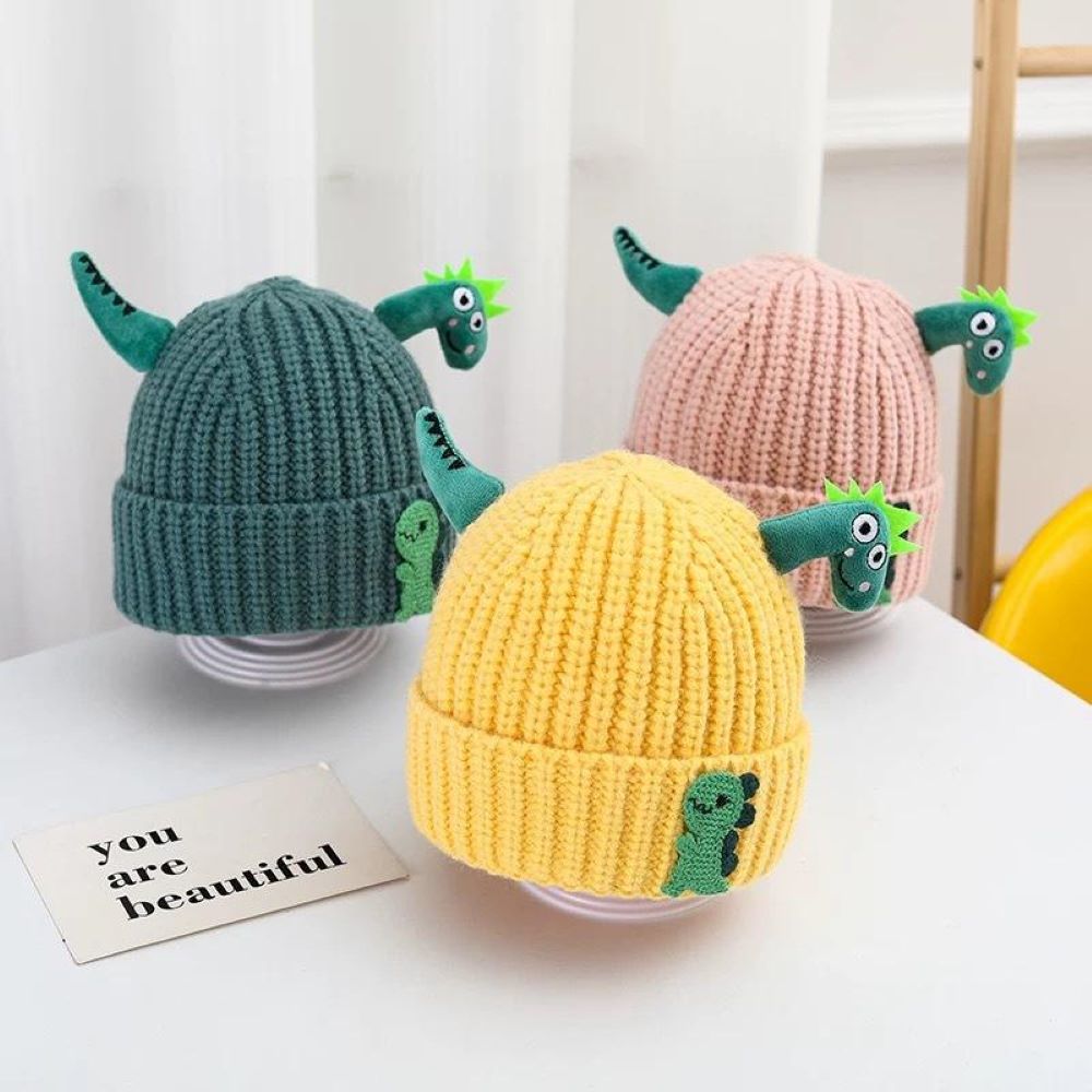Childrens Knitted Dinosaur Beanie Hat