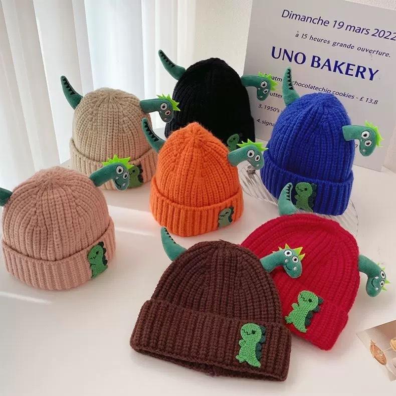Childrens Knitted Dinosaur Beanie Hat