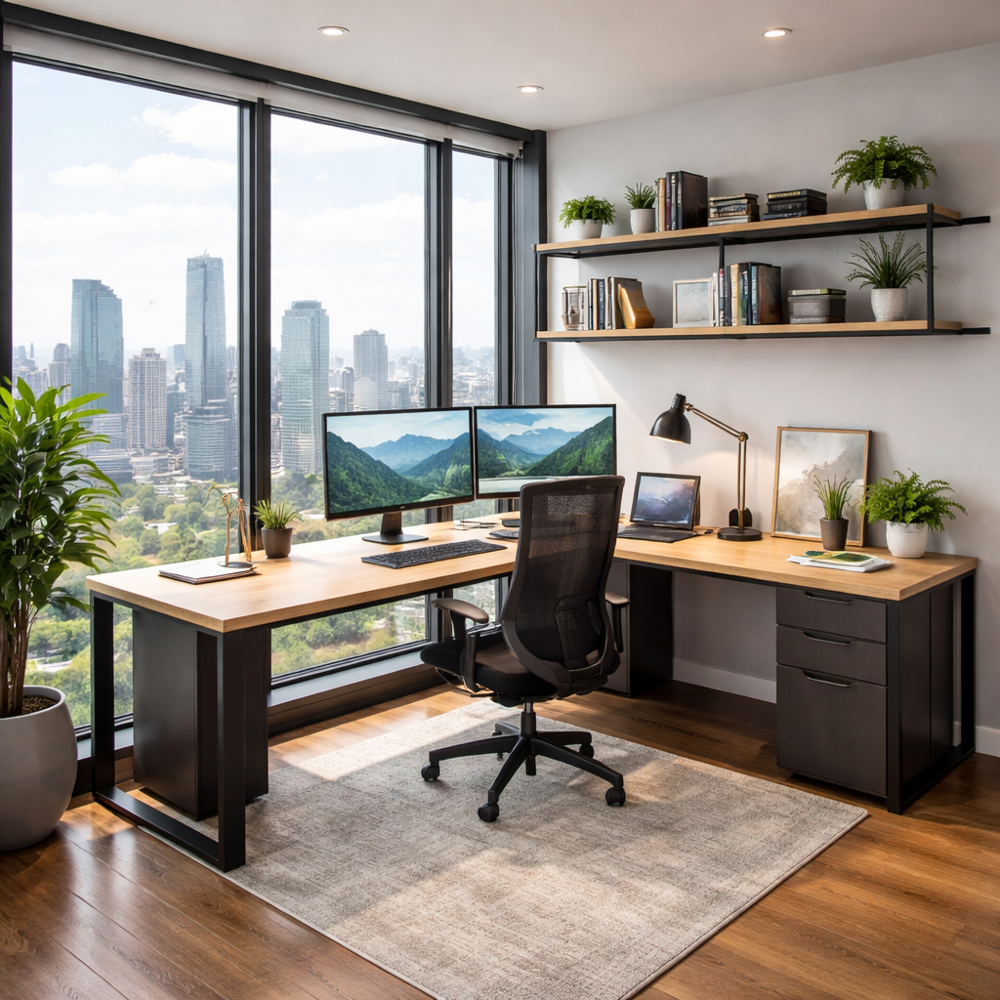 Corner Office Workstation - Artwork: Machine Made