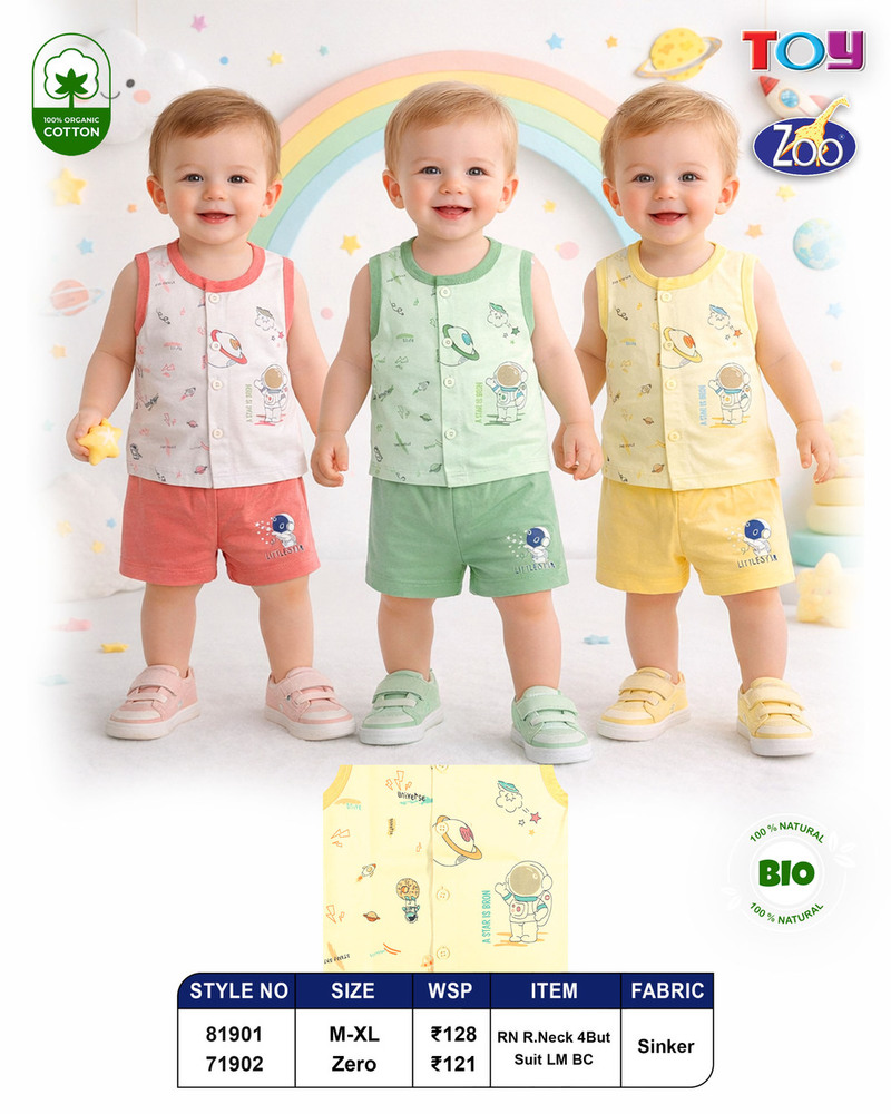 Baby Sleeveless Top And Bottom Kids Sets
