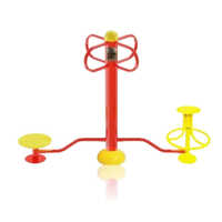 Standing Seating Twister - Galvanized Steel, 1200mm Dia X 800mm H, Custom Colors | Vandal-proof, Multi-user Rotational Play, Anti-slip Handles