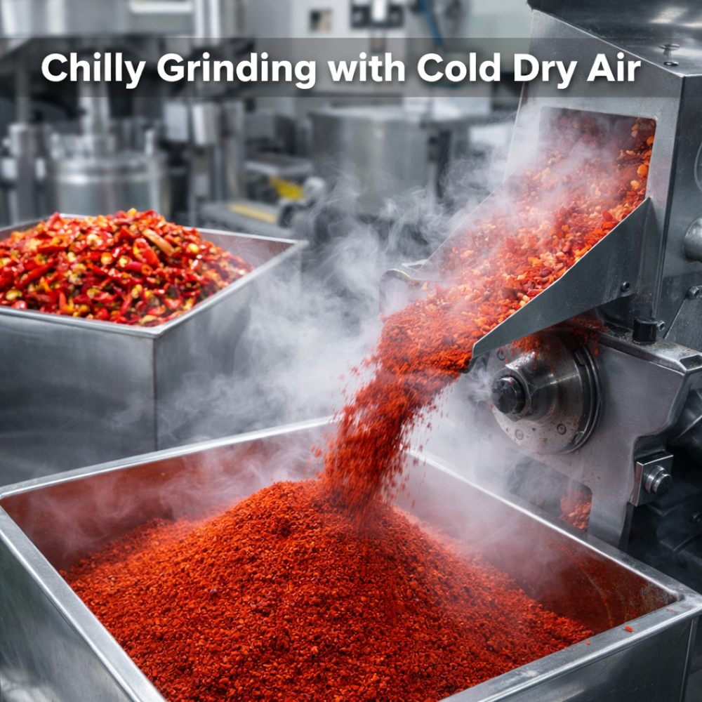 CHILLY GRINDING WITH COLD DRY AIR