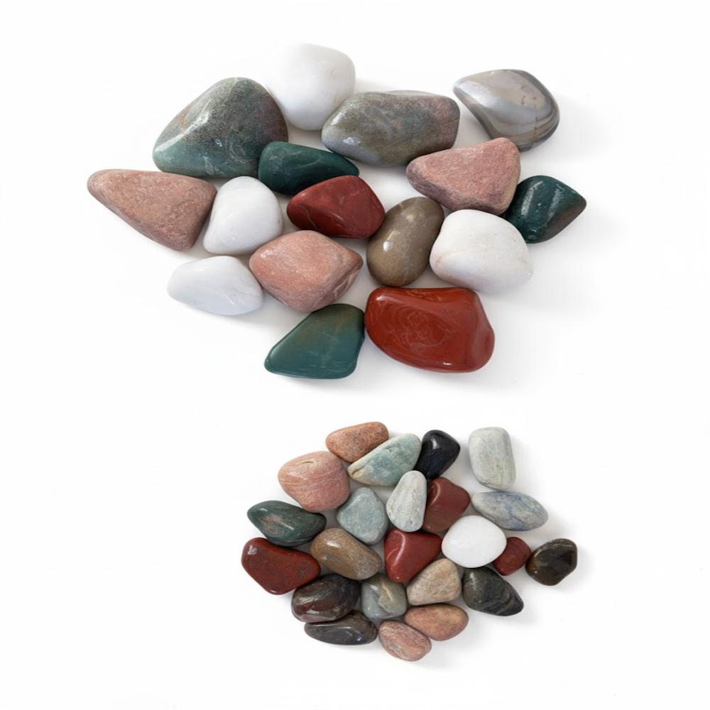 Natural Polished Mixed Agate Pebble Stones for Landscaping and Aquariums in Bulk Wholesale