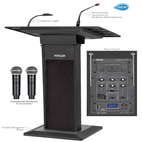 Ahuja Asl-3000r Pa Lectern System - Color: Black