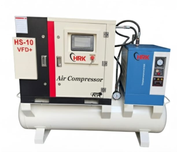 Tank Mounted 10 Hp Screw Air Compressor - Air Flow Capacity: 40 Cubic Feet Per Minute (Ft3/Min)