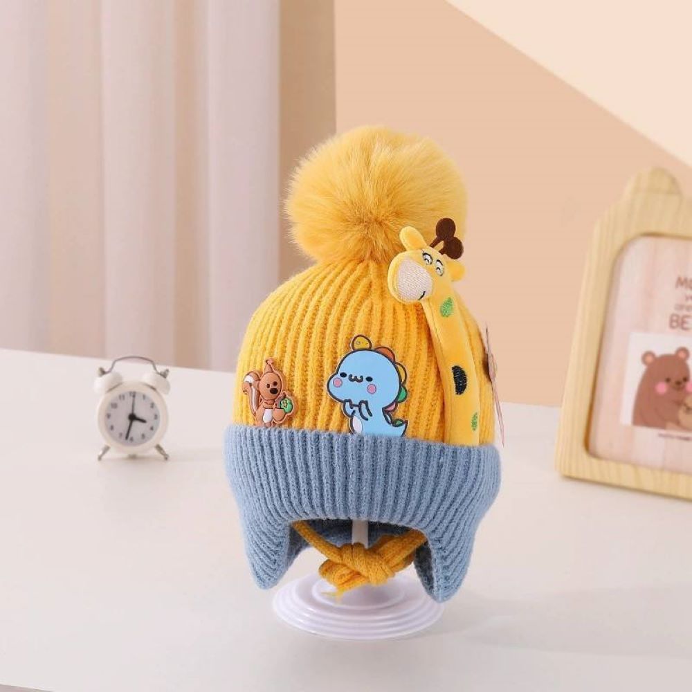 Winter Wool Baby Cute Cartoon Knitted Caps for Newborns