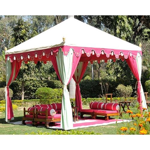 Pagoda Tent - Aluminum Alloy Frame 6x6m White, Fire Retardant Pvc Fabric, Wind Resistant Up To 100 Km/h