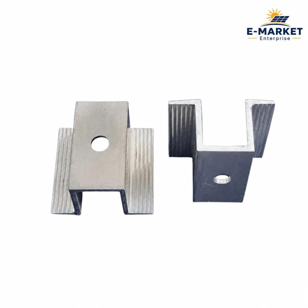 35X 50 Mid Clamp - 6005 T5 Aluminum Alloy, 35-50 mm, Silver | Anodized Finish, ASTM A-569, Corrosion Resistant, Bolt-On