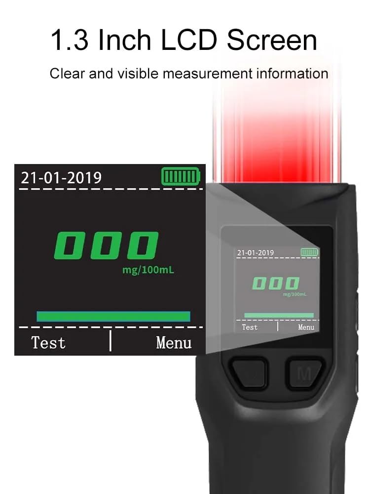 True Sense Non Contact Alcohol Tester Breath Analyser With LED Traffic Control Baton, AT-04