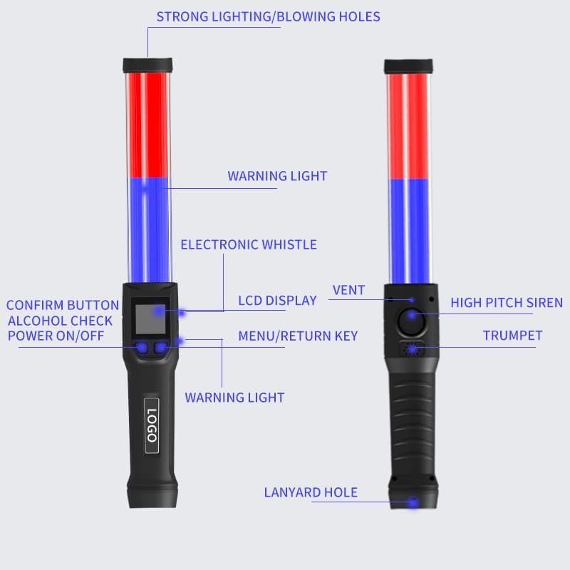 True Sense Digital Alcohol Tester Breathalyzer Audible Alert with LCD Display, AT-05