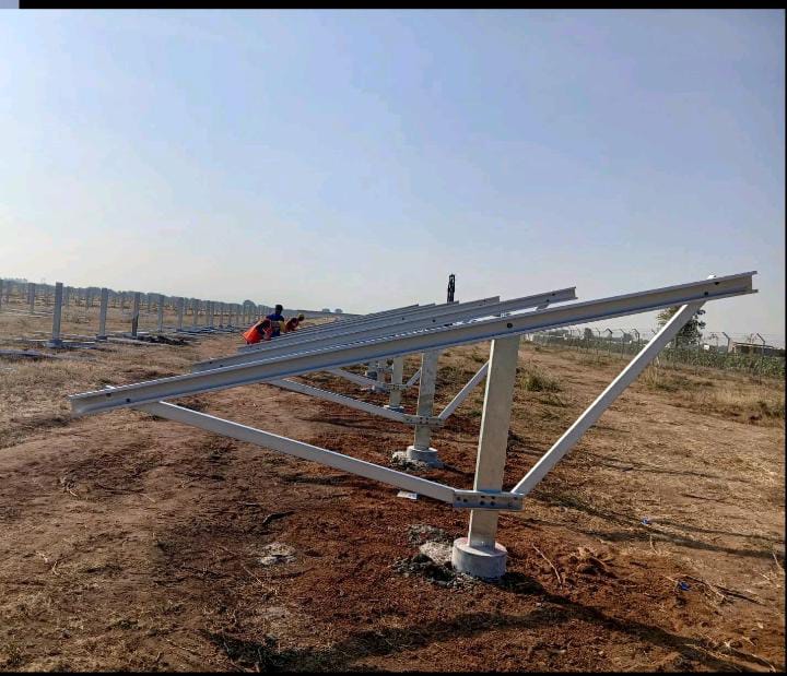 Solar Water Pump Structure - Color: Silver