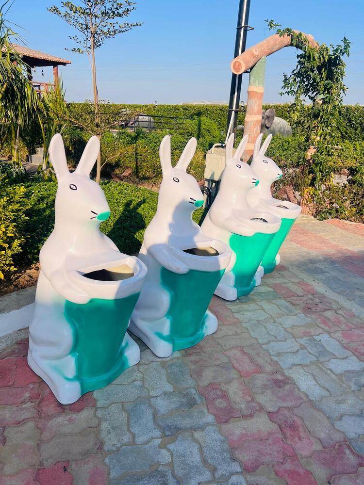 FRP Rabbit Dustbin