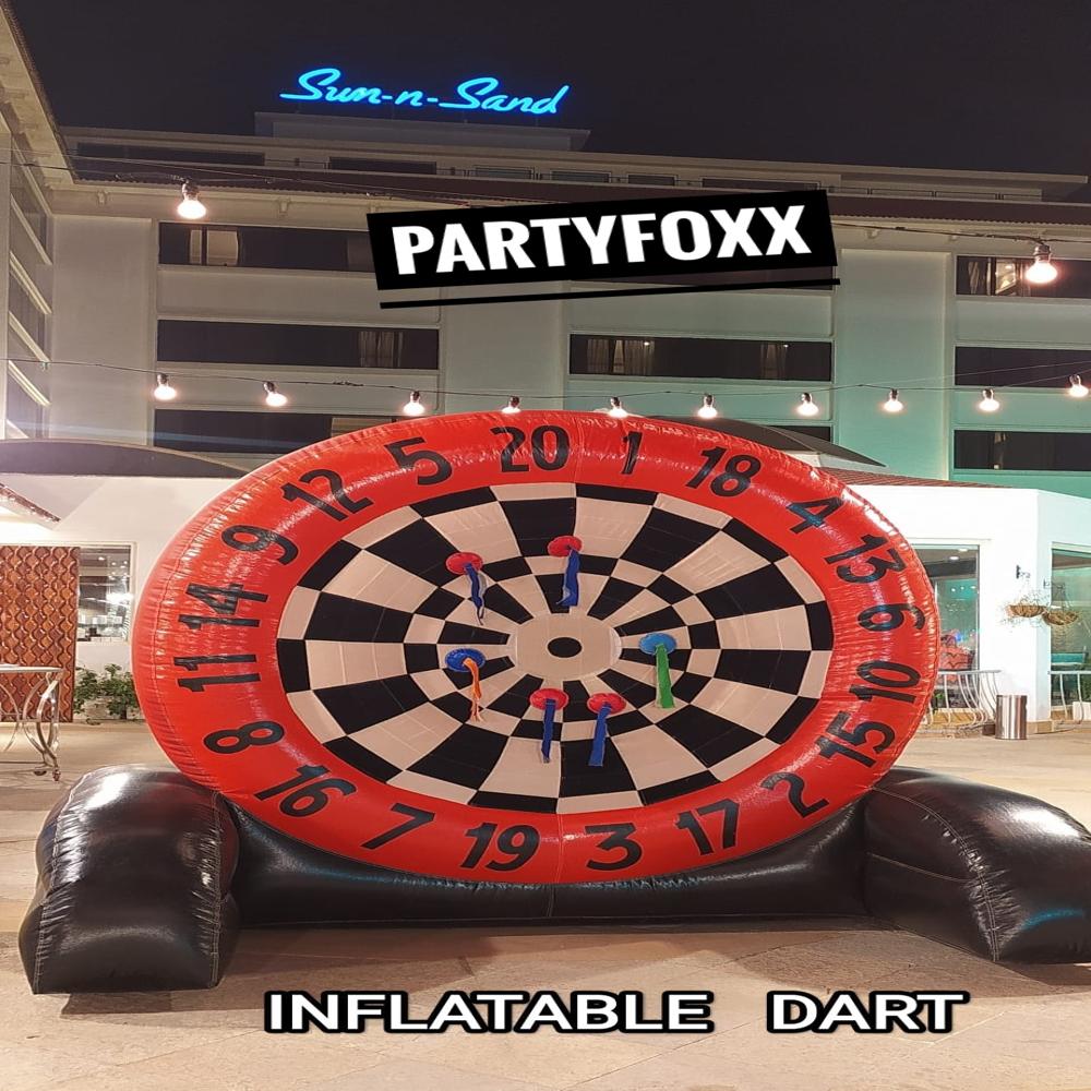 Inflatable Dart For Kids And Adults - Pvc Vinyl, 6ft, Multi-color | Waterproof, Uv Resistant, Quick Setup, Velcro Surface