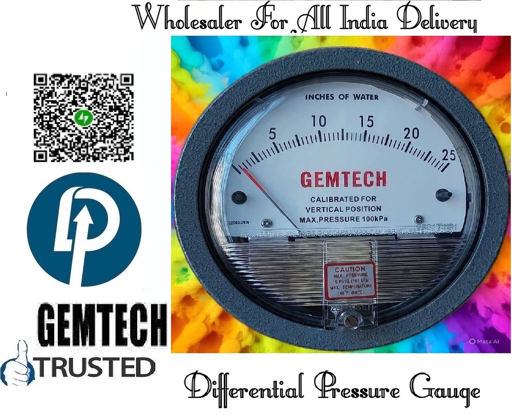 GEMTECH DIFFERENTIAL PRESSURE GAUGE FROM Gulab Industrial Estate Maharashtra