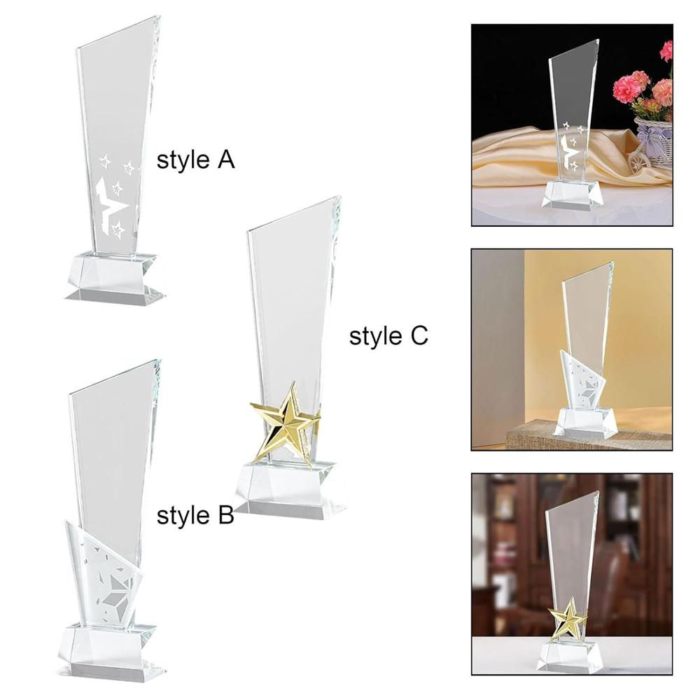 Glass Trophy - Dimension (L*w*h): Approx. 8x3x18 Cm  Centimeter (Cm)