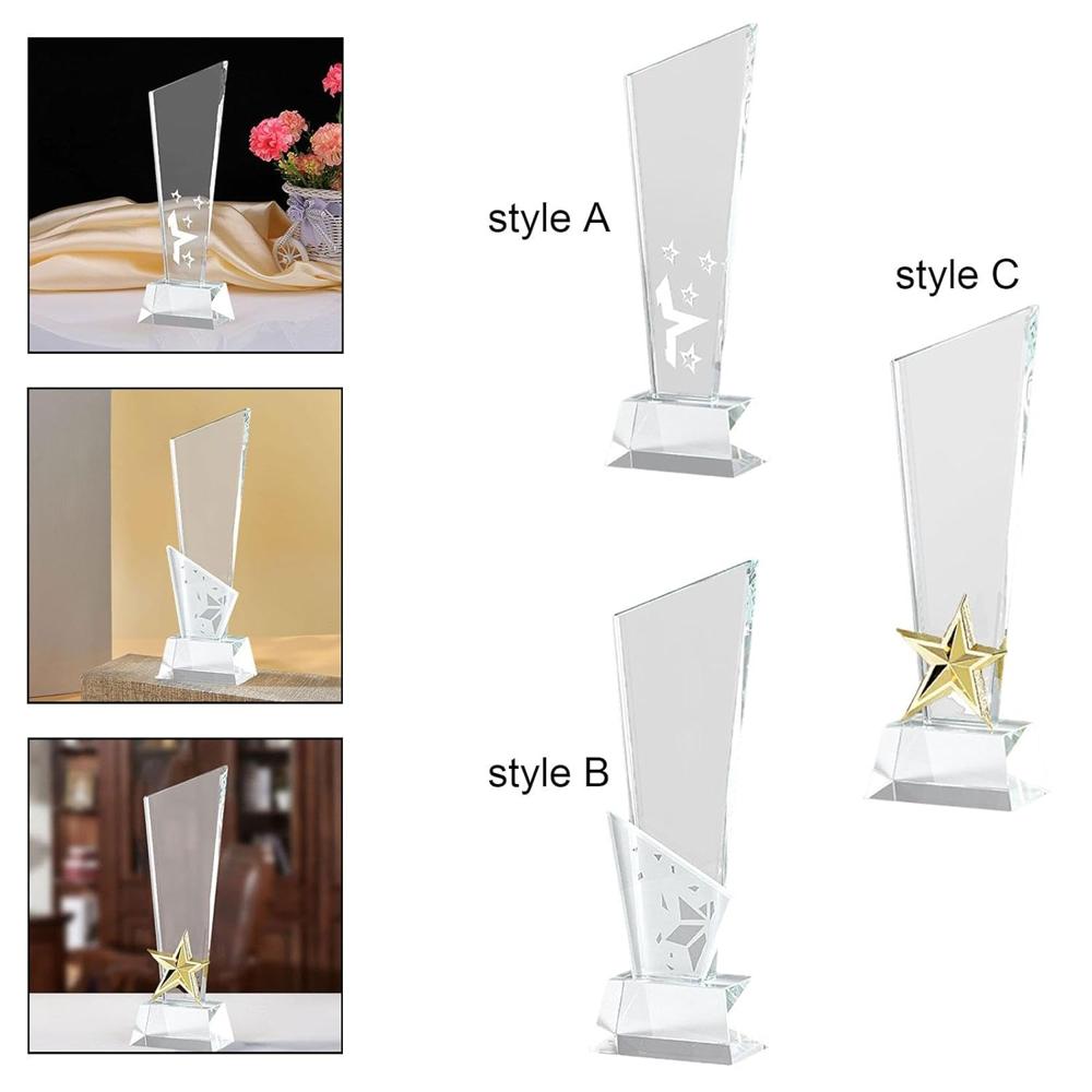 Glass Trophy - Dimension (L*w*h): Approx. 8x3x18 Cm  Centimeter (Cm)