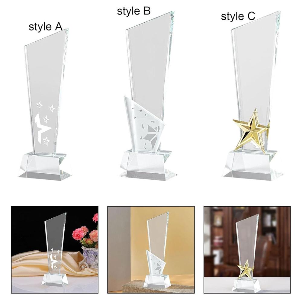 Glass Trophy - Dimension (L*w*h): Approx. 8x3x18 Cm  Centimeter (Cm)