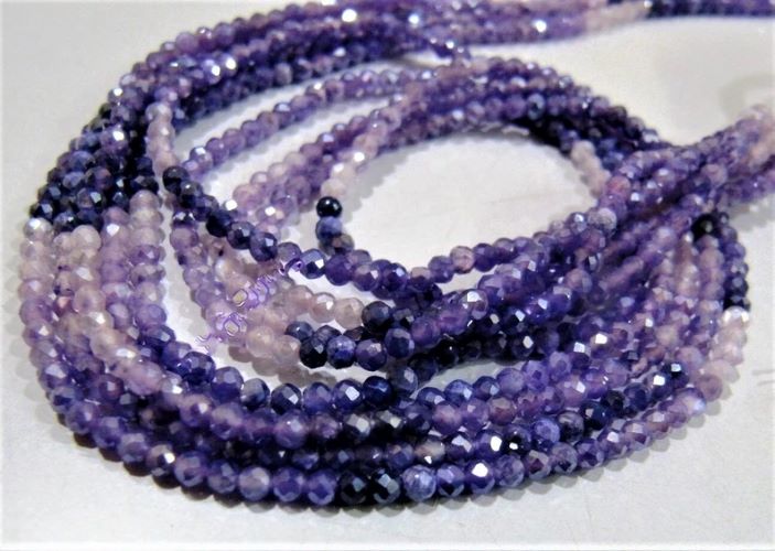 Genuine Moonstone Rondelle Faceted 2.5 mm Beads  Strand 13 inches long