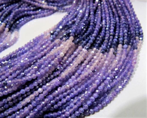 Genuine Moonstone Rondelle Faceted 2.5 mm Beads  Strand 13 inches long