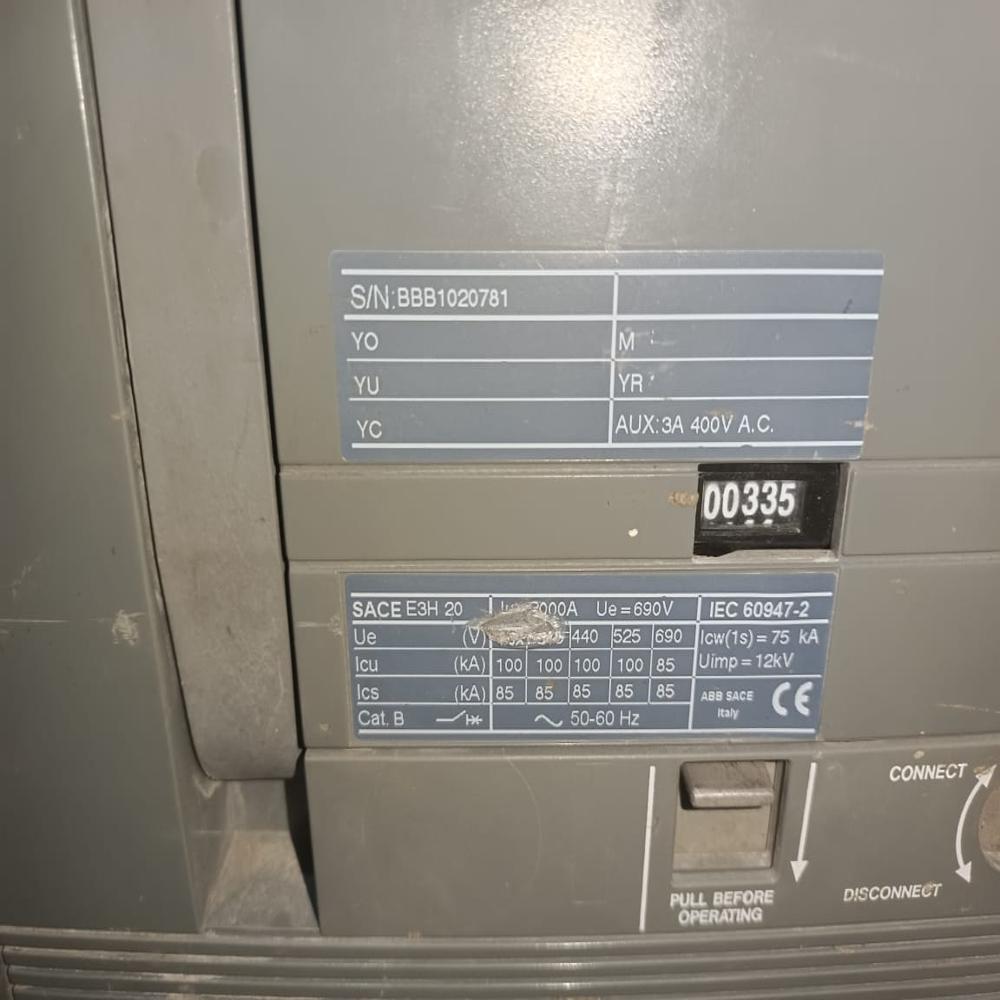 Air Circuit Breaker(ACB) Sace EMAX E3 ABB AMP 2000