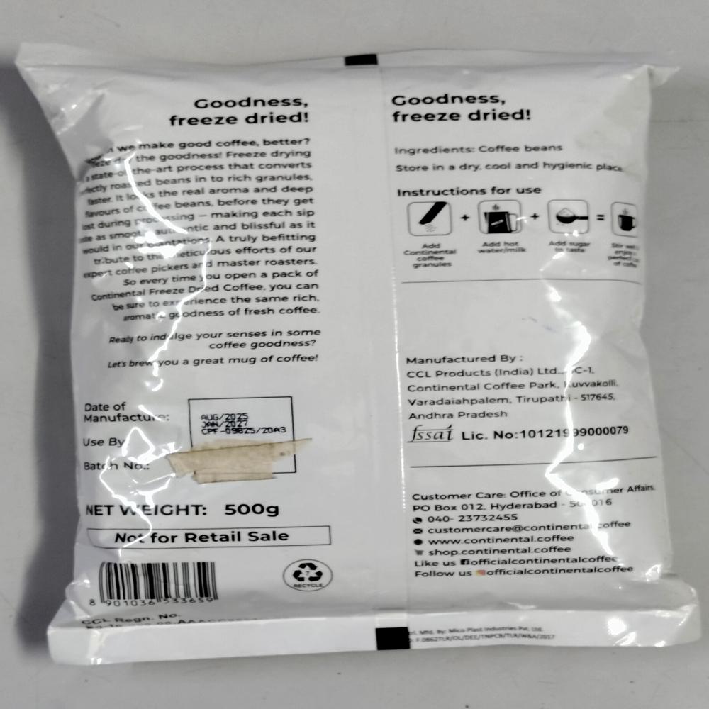 Dried freeze coffee with feeze diet