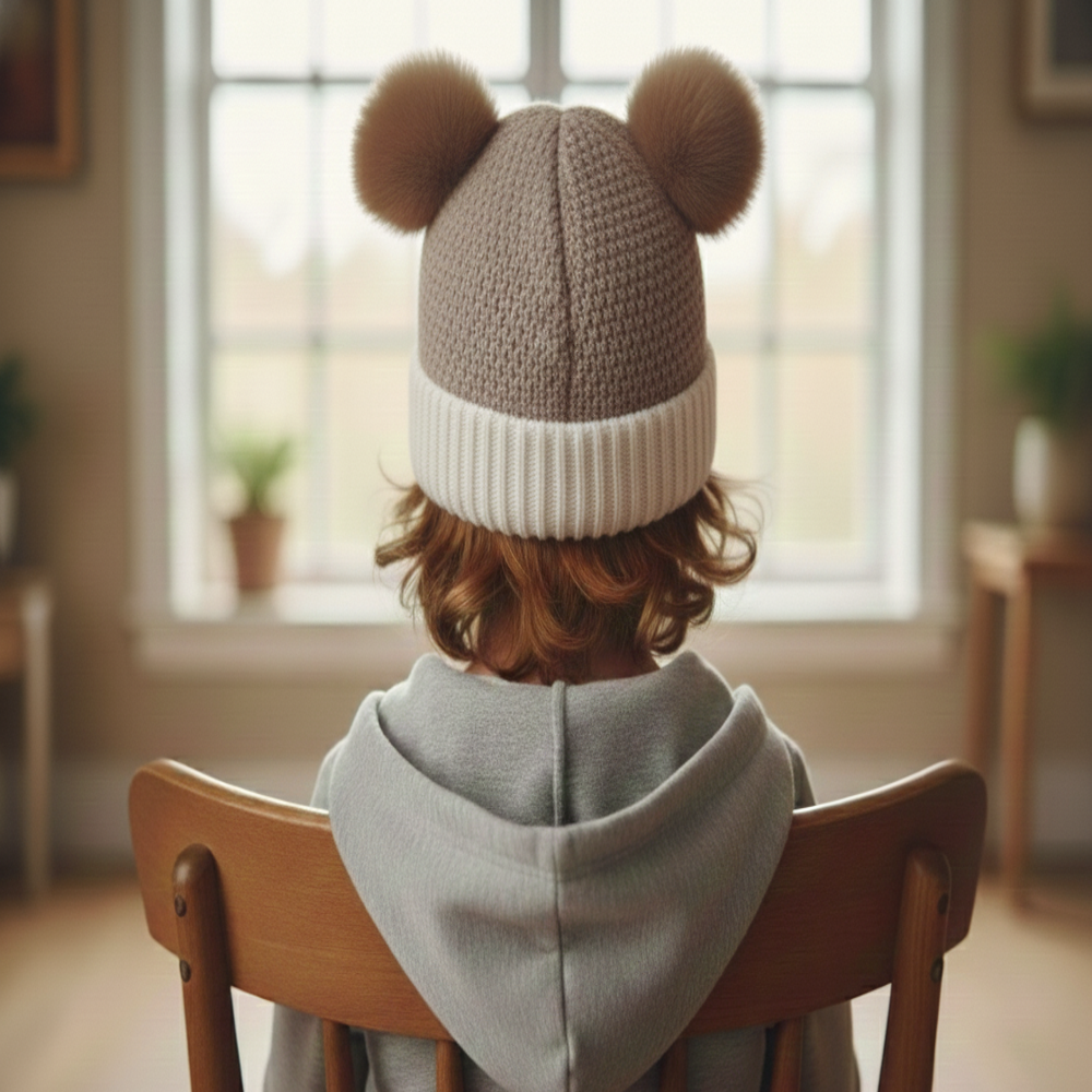 Unisex Kitty Super Soft Warm Knitted Beanie Cap