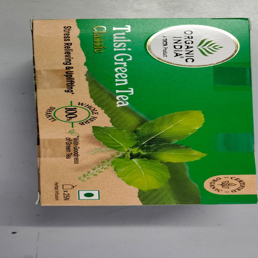 Tulsi Green Tea - Loose Leaves, Sugar-free, Light Green | Natural Blend Of Green Tea And Tulsi, Mild Refreshing Aroma