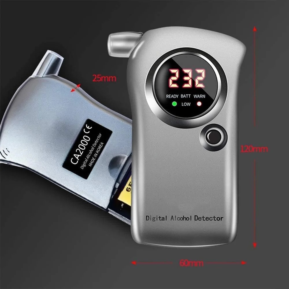 True Sense CA2000 Portable Digital LED Display Alcohol Detector Breathalyzer Machine, AT-18