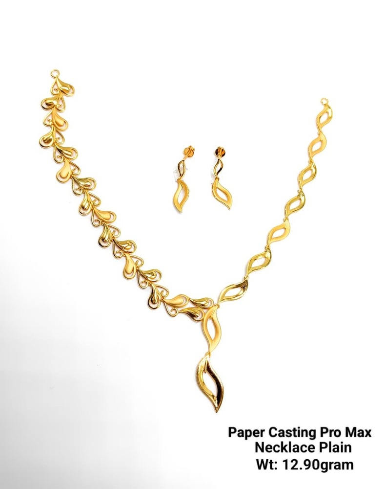 92% New Design Gold Paper Casting Pro Max Necklace Set