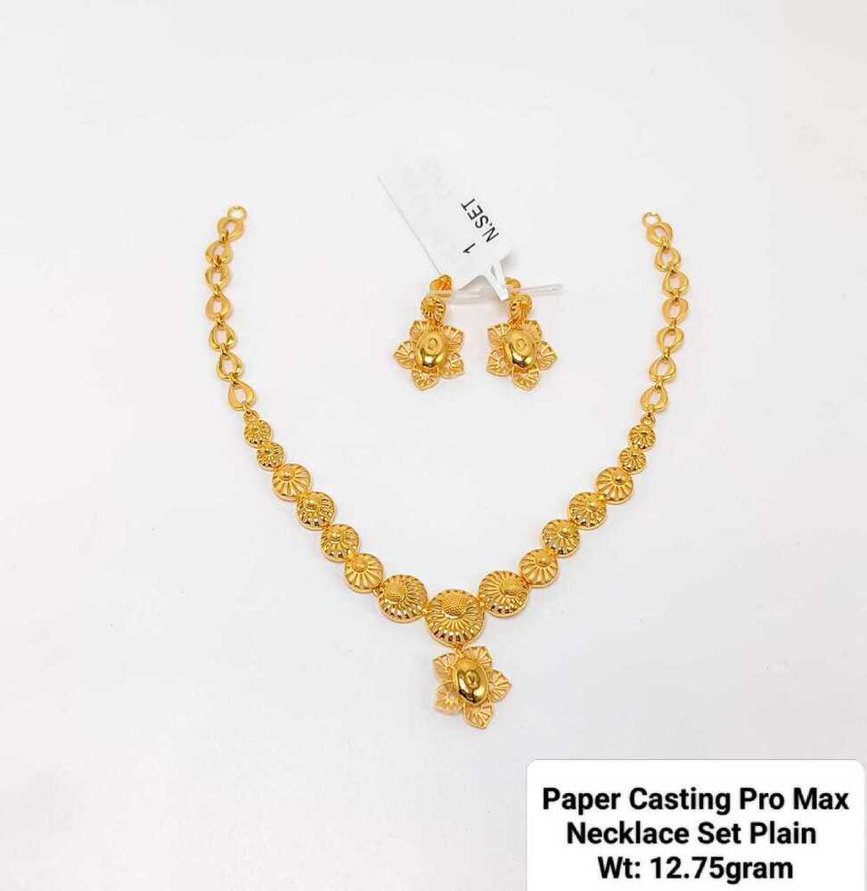 92% New Design Gold Paper Casting Pro Max Necklace Set