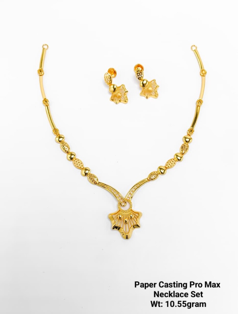 92% New Design Gold Paper Casting Pro Max Necklace Set