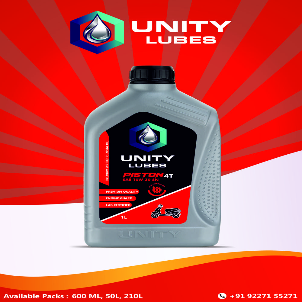 Unity Piston 4t Sae 10w-30sn 800ml - Application: Motorcycle Engine Lubrication