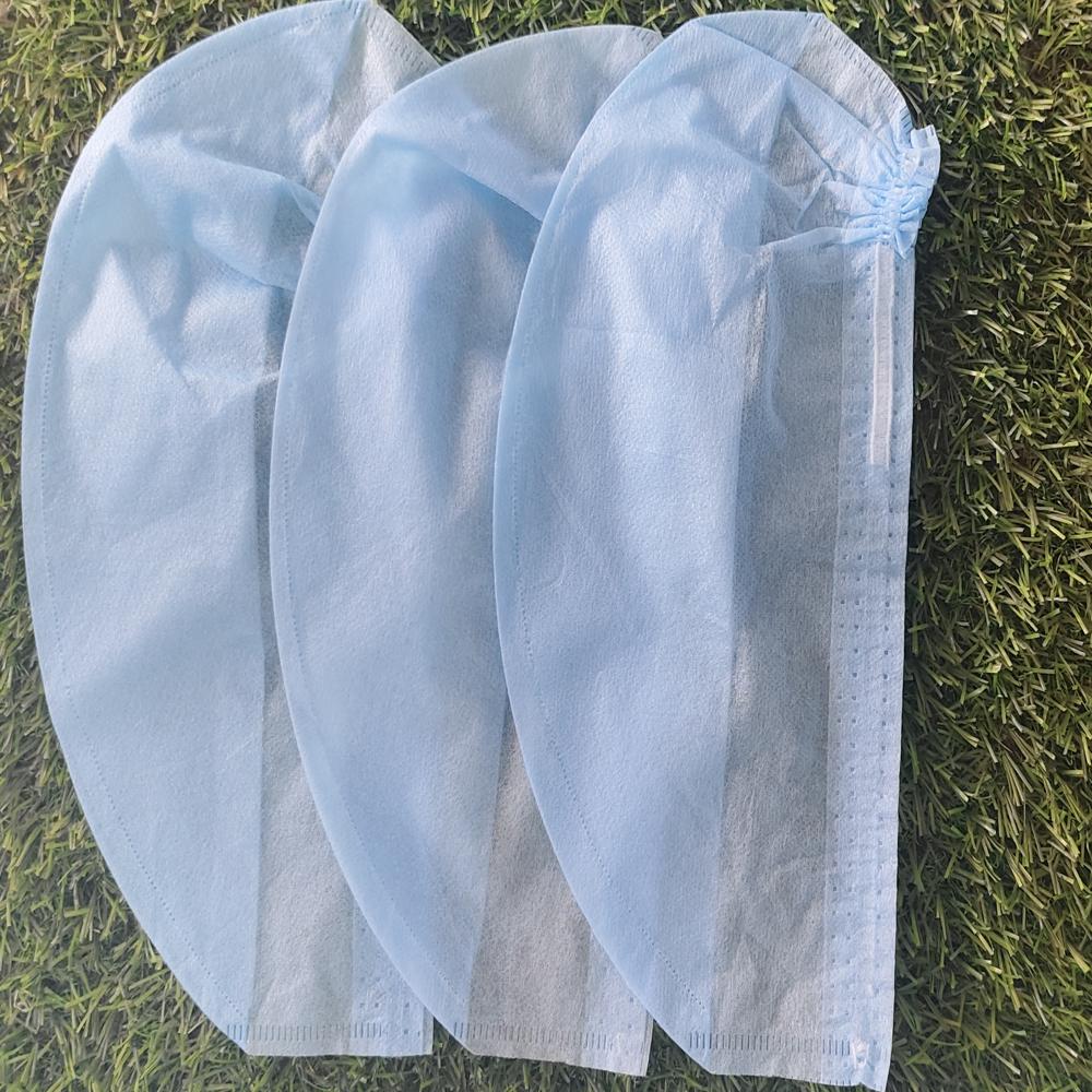 Disposable Surgeon Cap - Non Woven Material, 525mm Width, Blue Color | Recyclable, Waterproof, Comfortable Fit, Easy To Wear