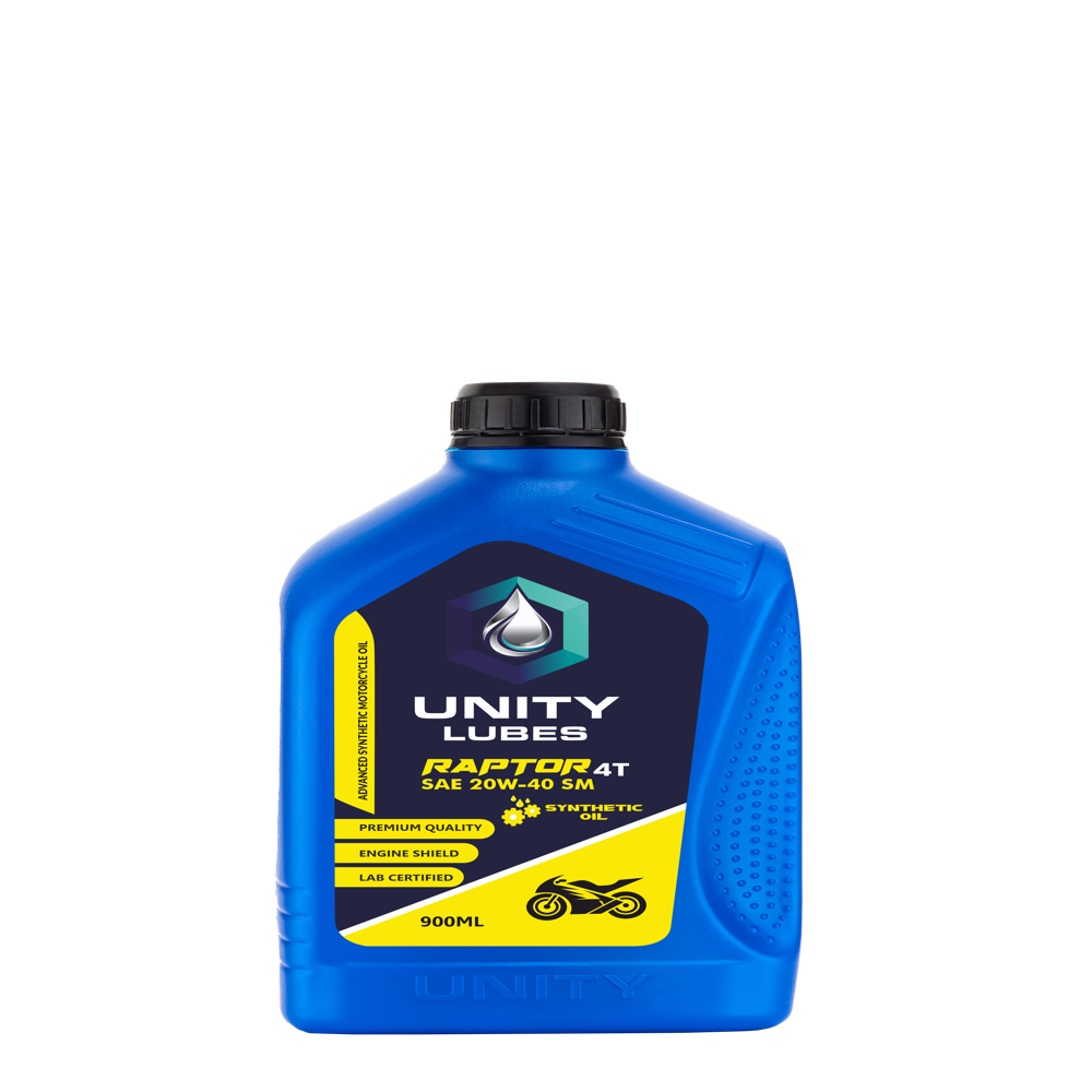 Unity Raptor 4T Sae 20W-40 Sm 900Ml - Application: Motorcycle Engine Lubrication