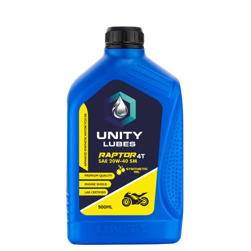 Unity Raptor 4T Sae 20W-40 Sm 900Ml - Application: Motorcycle Engine Lubrication