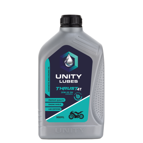 Unity Thrust 4T Sae 20W-50 Sn 900Ml - Application: 4-Stroke Motorcycle Engine Lubrication