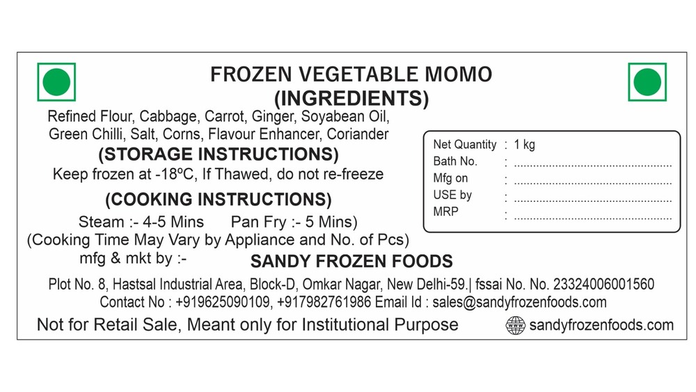 Vegetable Maida Momo