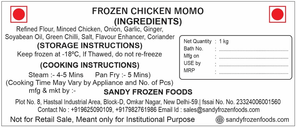 Chicken Whole Wheat Momo