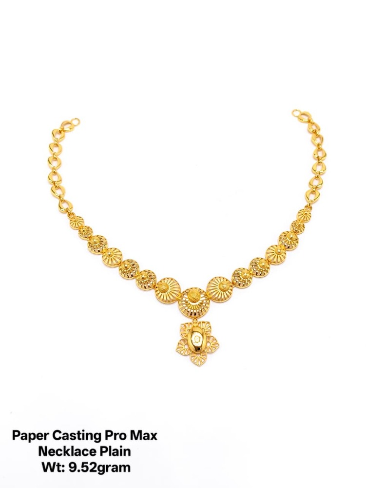 92% Gold Paper Casting Pro Max Necklace  Plain