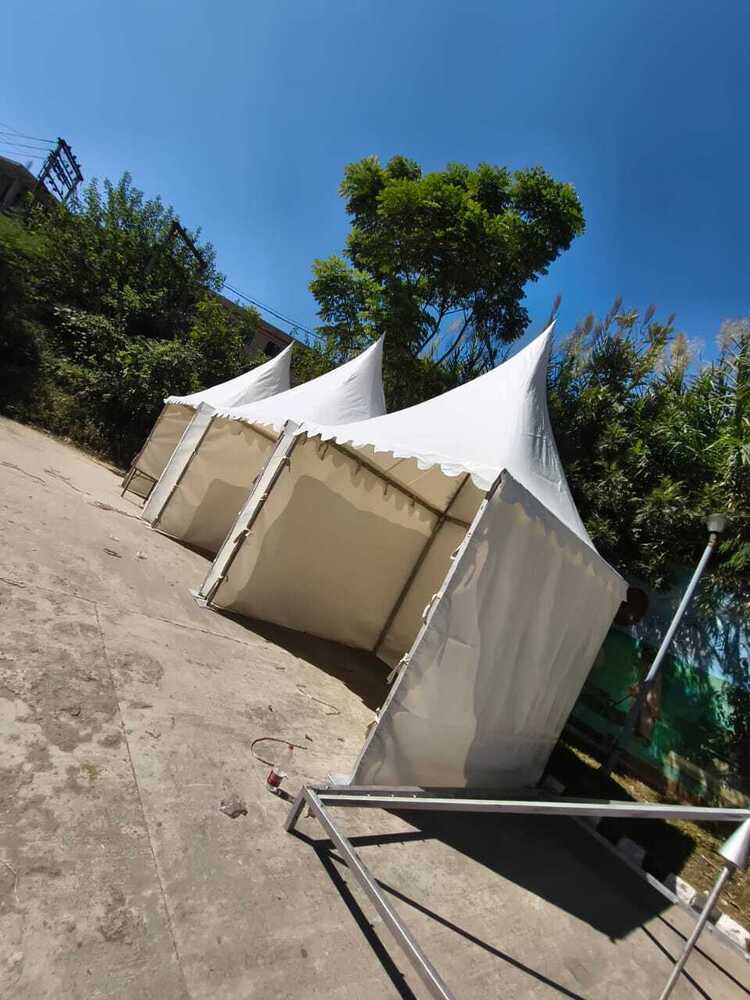 1010  Pagoda Tent With Top And 3 Side Wall