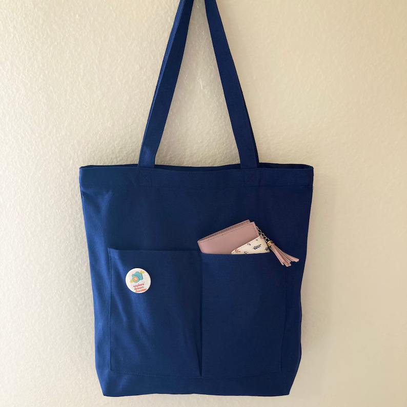 400 GSM Color Canvas Bag With Pockets