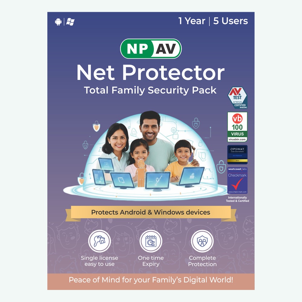Net Protector Total Family Security Pack | 5 User 1 year 