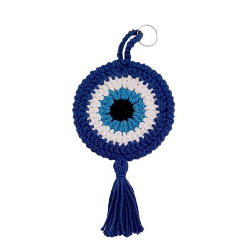 Crochet Evil Eye Keychain