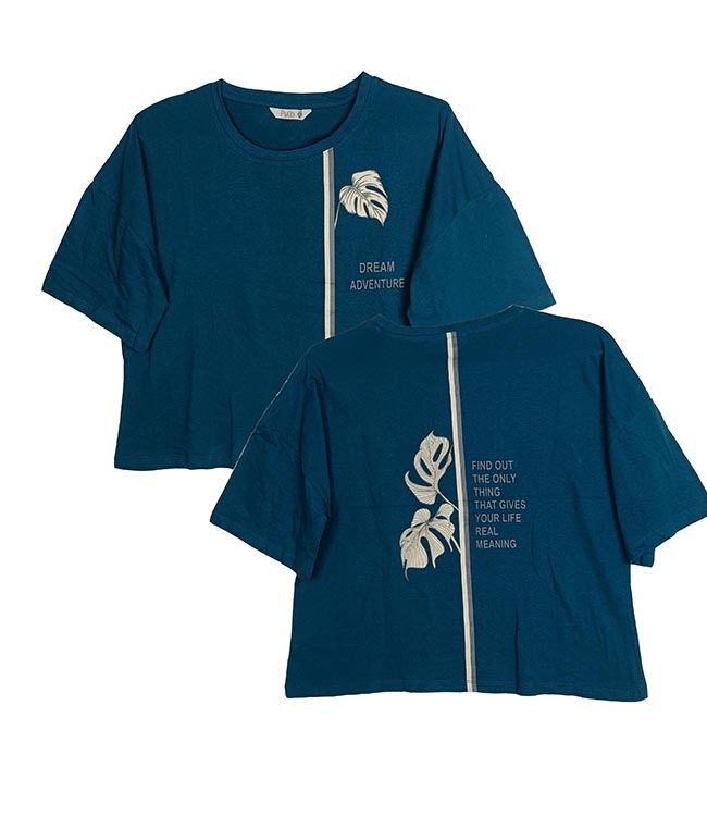 W13476 Ladies Boxy Fit Cropped Tops